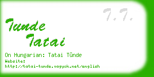 tunde tatai business card
